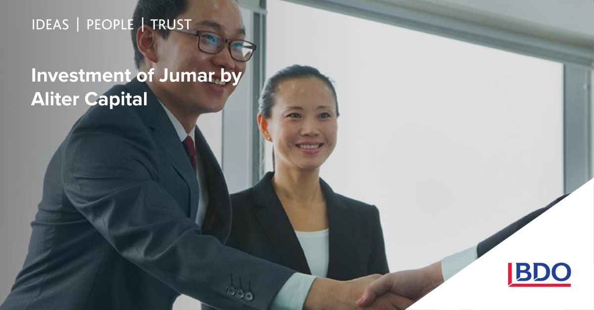 Jumar | Aliter Capital | Investment | Transaction Services - BDO